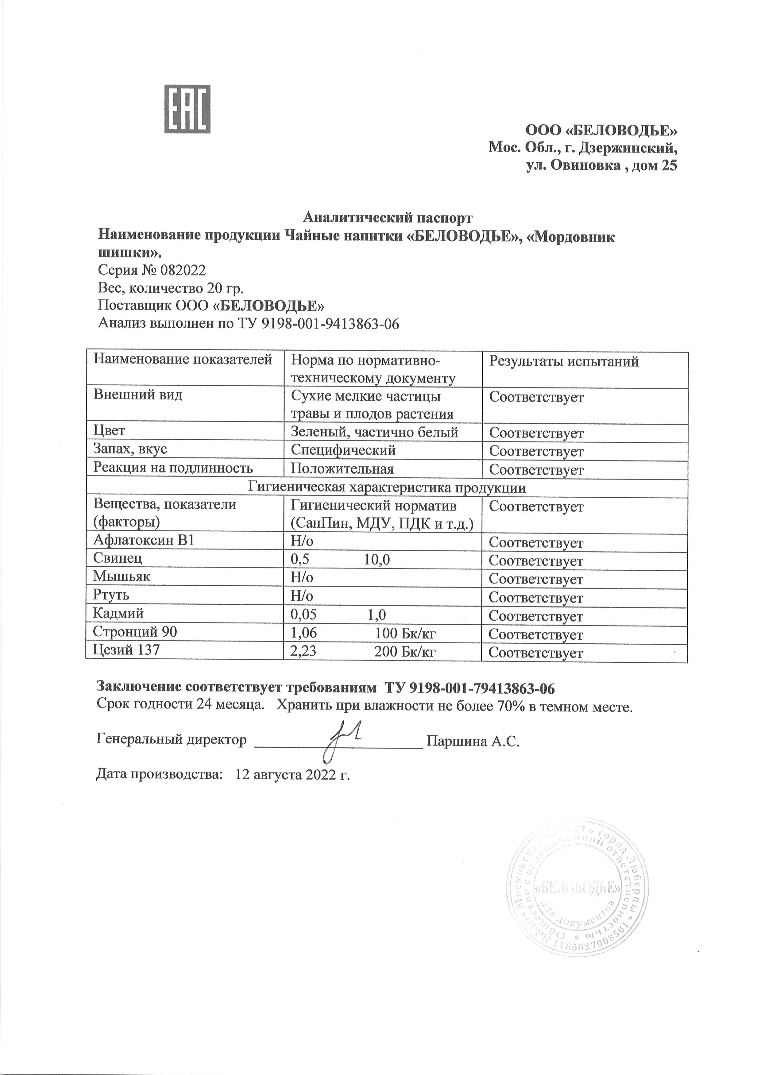 Паспорт №082022